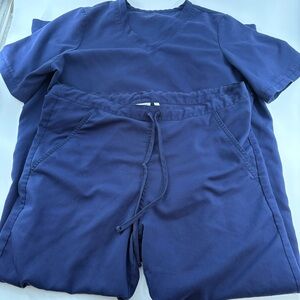 Grey's Anatomy Women's Navy Blue Scrub Set
